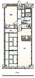 ライオンズマンション姫路西今宿 2SLDKの間取図画像