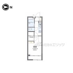 レオパレス千成2 1Kの間取図画像