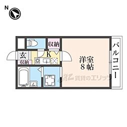 マイトレーヤ・ハイツ 1Kの間取図画像