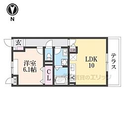 インペリアルライフ 1LDKの間取図画像