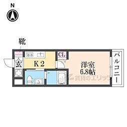 M'PLAZA小阪駅前 1Kの間取図画像
