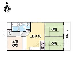 第6サンコウヒルズ東館 3LDKの間取図画像