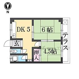 秀栄マンション 2Kの間取図画像