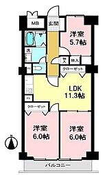 間取図画像 3LDK