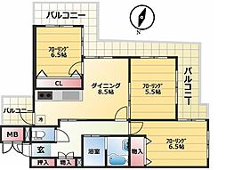 間取図画像 3LDK