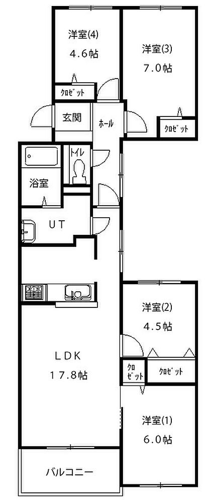 4LDK 間取り