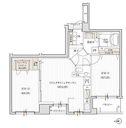 フレキシブルドアを開けることで広々1LDKとしても使える汎用性の高い間取りでお一人暮らしやご夫婦にも人気のお部屋となります。