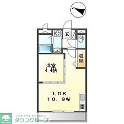 ピュアガーデン美穂 1LDKの間取図画像