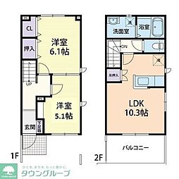 メゾン・ド・ルビナス 2LDKの間取図画像