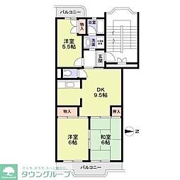 ローレルマンション村田 3LDKの間取図画像
