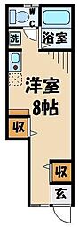 Santander春日部 ワンルームの間取図画像