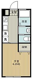 グリーンエイブル春日部 1Kの間取図画像