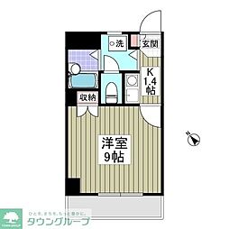 リブレス春日部 1Kの間取図画像