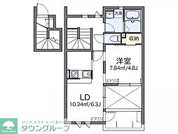 レオネクストプロキオン 1LDKの間取図画像