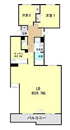 サンシティ藻岩 2LDKの間取図画像