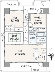ミオカステーロ府中宮町 2SLDKの間取図画像