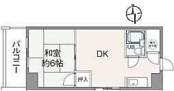 ライオンズマンション新大阪 1DKの間取図画像