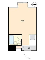 メゾンアルファ ワンルームの間取図画像
