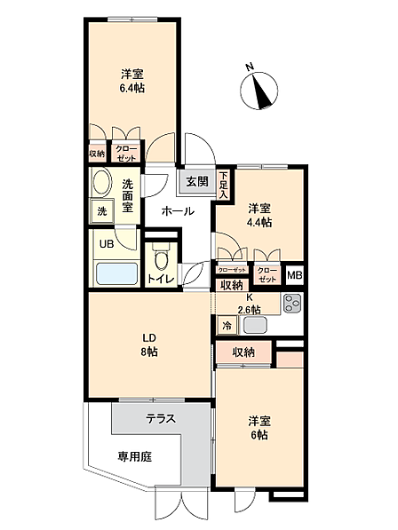 3LDK 間取り