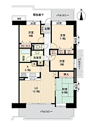 ヴェルシティ古河四番館 4LDKの間取図画像