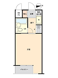 日神パレス戸塚 1Kの間取図画像