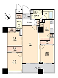 ガレリアグランデ 3LDKの間取図画像