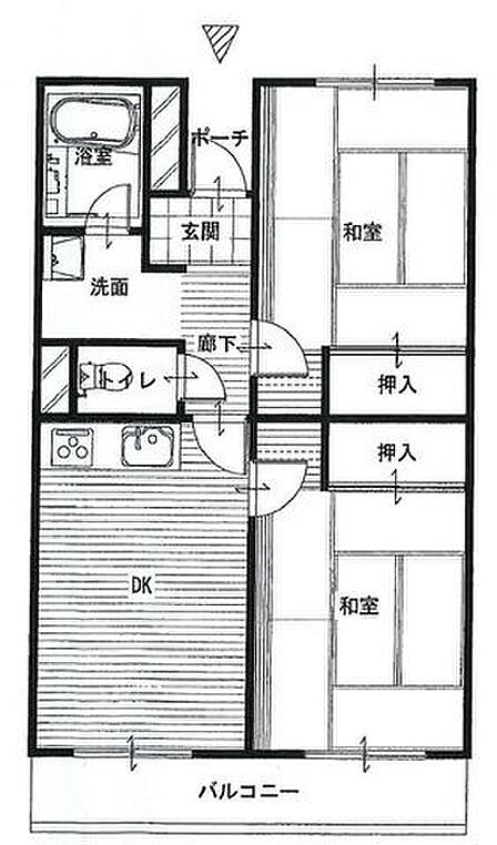 2DK和室が2部屋のお部屋です♪