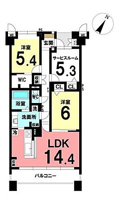 間取り ヴェル・エコール愛宕 2階/-