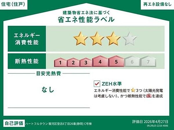省エネ性能ラベルを拡大表示