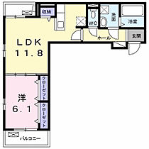 ロワ・レーヌ 202 ｜ 京都府福知山市字鋳物師19-3（賃貸アパート1LDK・2階・45.80㎡） その2