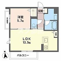 シャーメゾン南田辺 0305 ｜ 京都府舞鶴市字南田辺16番6（賃貸マンション1LDK・3階・44.71㎡） その2