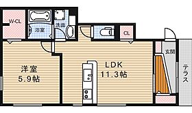 エレスチャル1小野原  ｜ 大阪府箕面市小野原東１丁目7番41号（賃貸アパート1LDK・1階・43.23㎡） その2