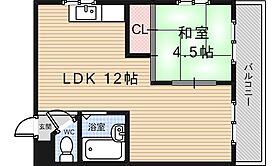 サンハイツ  ｜ 大阪府豊中市螢池西町１丁目（賃貸マンション1LDK・3階・35.00㎡） その2