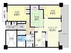 ジオ彩都みなみ坂6番館  ｜ 大阪府茨木市彩都あさぎ２丁目（賃貸マンション3LDK・10階・80.46㎡） その2