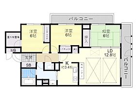 グランドメゾン万博公園南  ｜ 大阪府吹田市山田東３丁目（賃貸マンション3LDK・4階・78.20㎡） その2