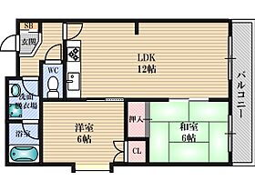 シャンクレール豊新  ｜ 大阪府大阪市東淀川区豊新４丁目（賃貸マンション2LDK・4階・55.00㎡） その2