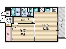 サンフラッツ新大阪 本館  ｜ 大阪府大阪市東淀川区東中島４丁目（賃貸マンション1LDK・4階・42.52㎡） その2