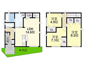 柴原町3丁目貸家B棟  ｜ 大阪府豊中市柴原町３丁目（賃貸一戸建3LDK・1階・86.31㎡） その2