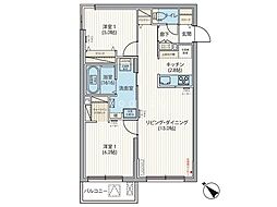 札幌市西区二十四軒二条6丁目マンション 2LDKの間取図画像