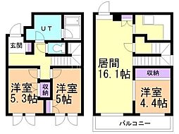 アルファレジデンス琴似 3LDKの間取図画像