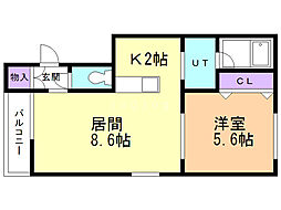 サンモール21 1LDKの間取図画像