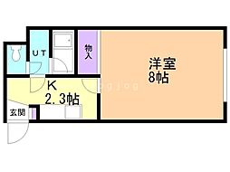 メゾン・ドアミテエ 1Kの間取図画像