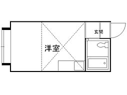 パルハイム友峰 ワンルームの間取図画像