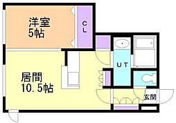 EsperanzaVilla 1LDKの間取図画像