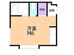 発寒2条クラブハウス ワンルームの間取図画像