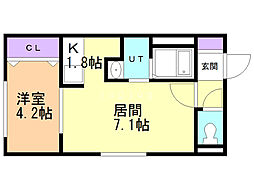 PremiereKOTONI 1LDKの間取図画像