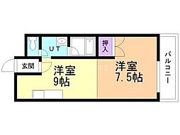 琴似1・6マンション 1LDKの間取図画像