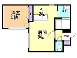 アメニティーズ 1LDKの間取図画像