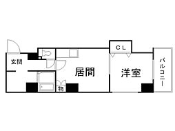 ベルテ手稲前田 1DKの間取図画像