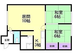 ファミール25 2LDKの間取図画像